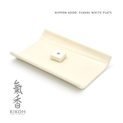 White Yukari Incense Plate