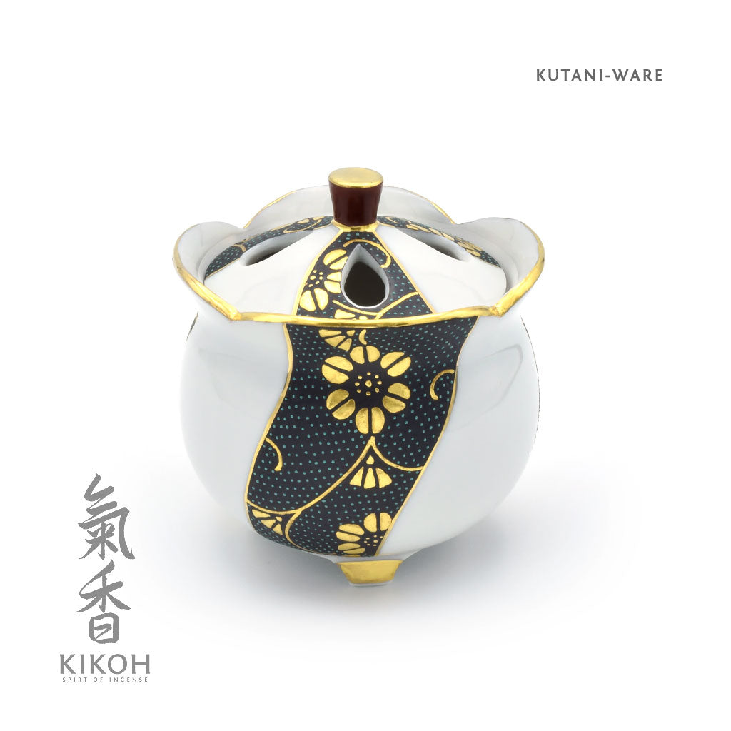 Shima Karakusa Kutani-Ware Koro