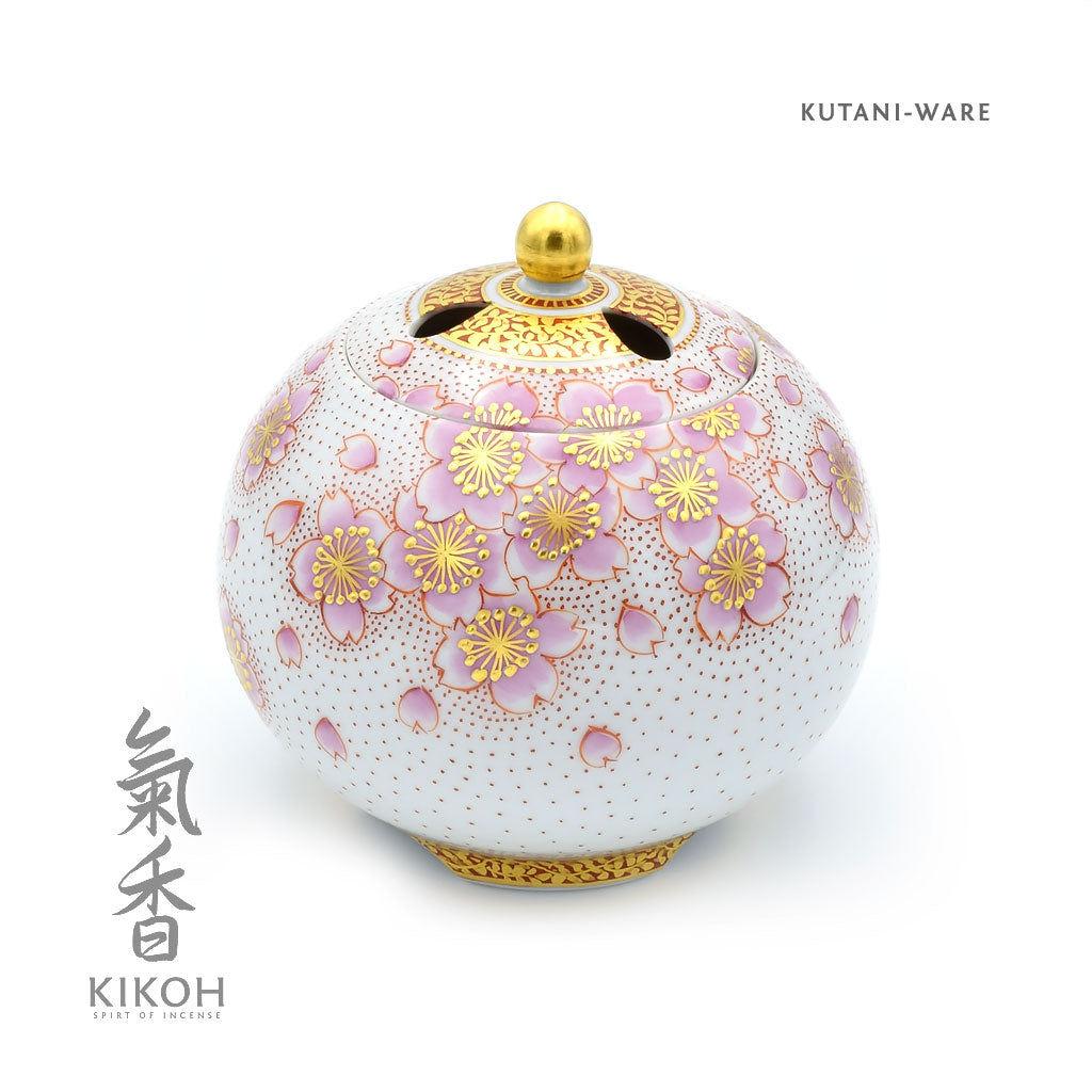 Kinrande Sakura Kutani-Ware Koro