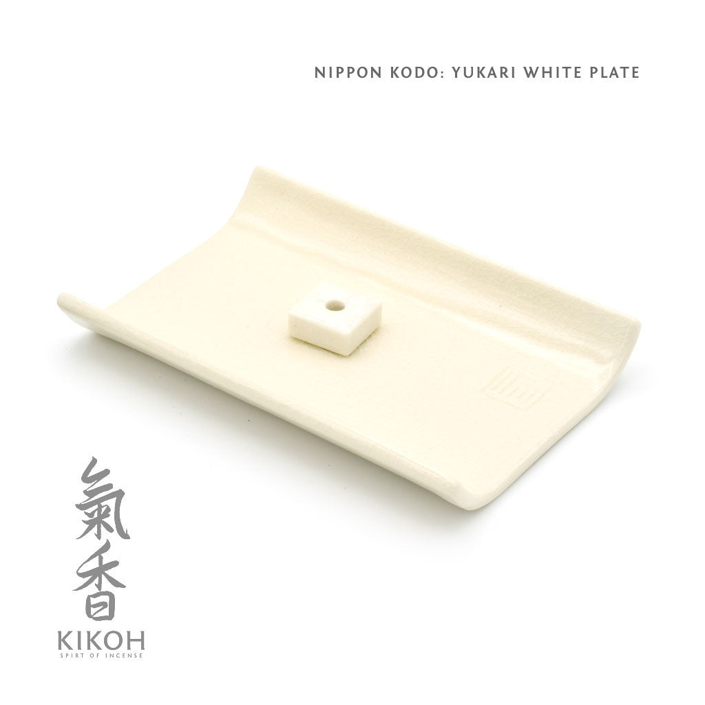 White Yukari Incense Plate