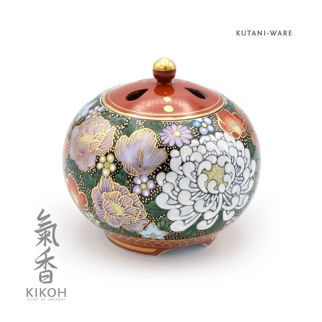 Midori Hanataba Kutani-Ware Koro