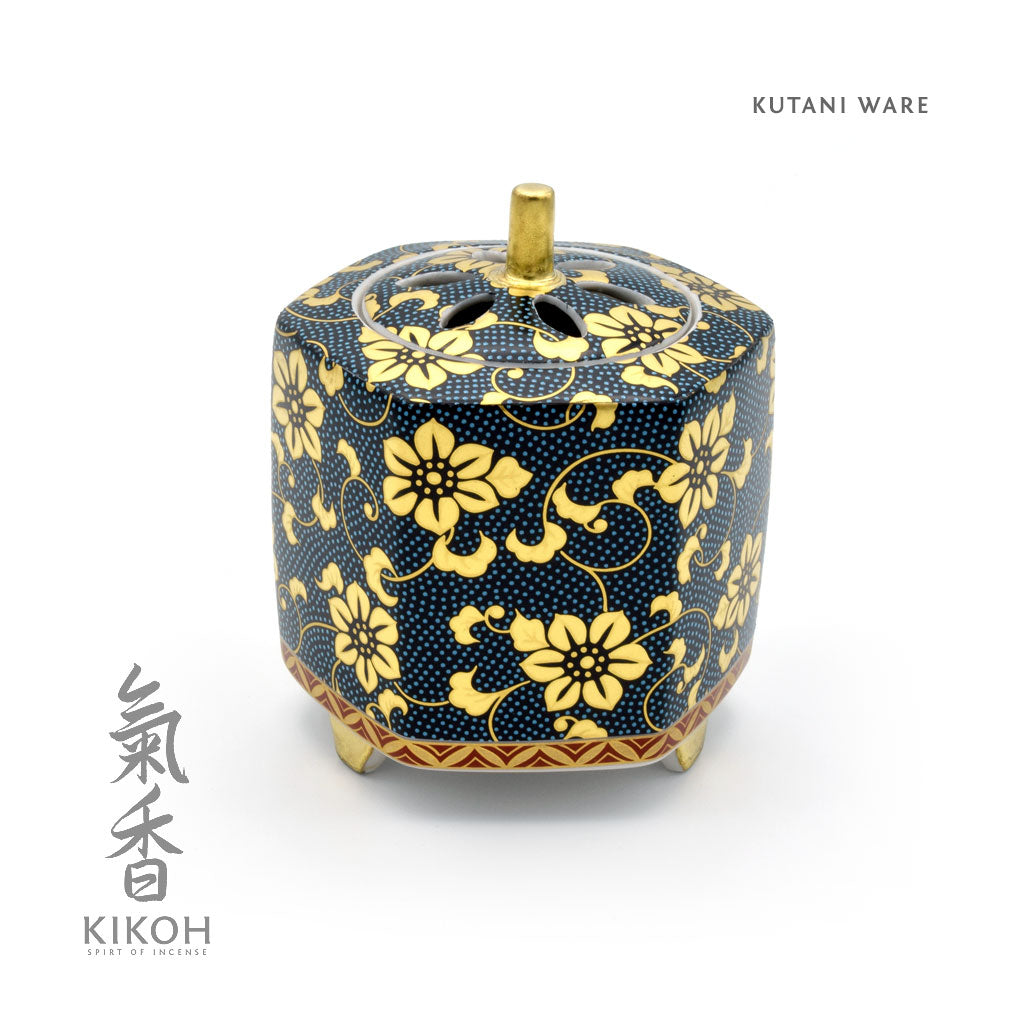 Rokkaku Hanakarakusa Kutani-Ware Koro