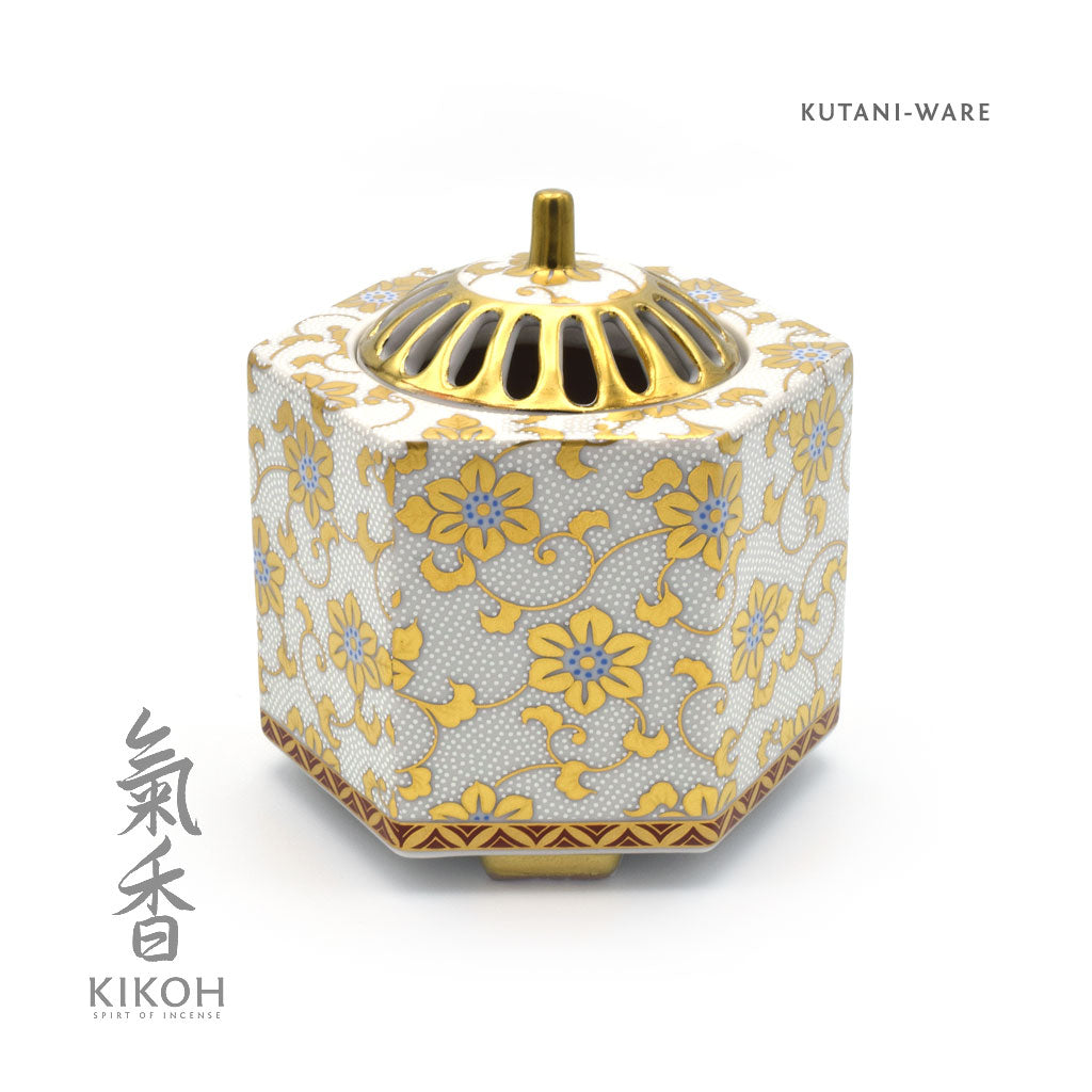 Rokkaku Shirochibu Kutani-Ware Koro