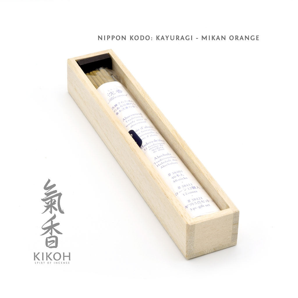 Nippon Kodo Kayuragi Incense - Mikan Orange package inside