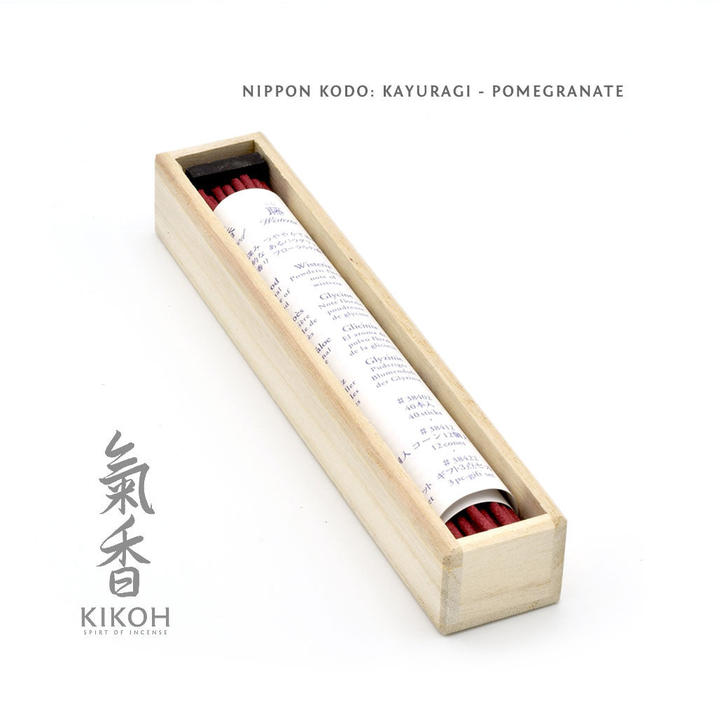 Nippon Kodo Kayuragi Incense - Pomegranate package inside