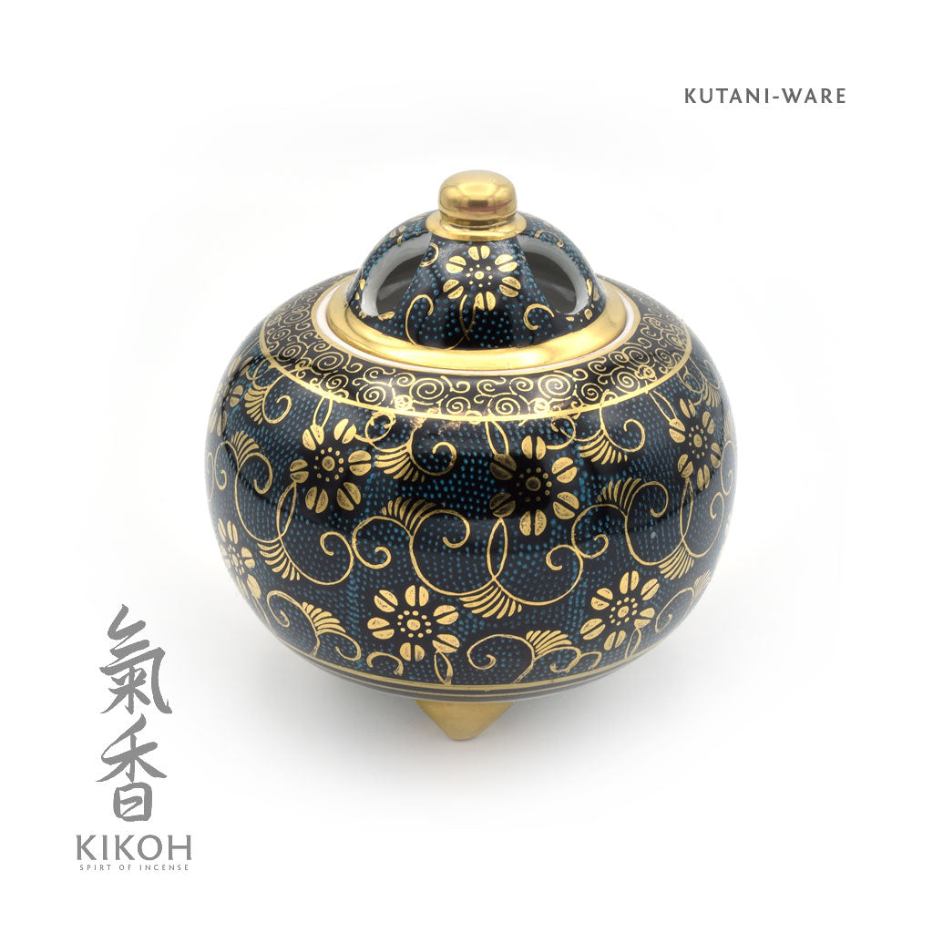 Kuroi Haikei Kutani-Ware Koro